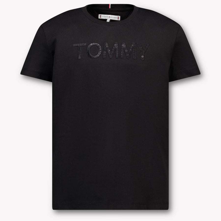 Tommy Hilfiger Kinder Meisjes T-Shirt In Zwart