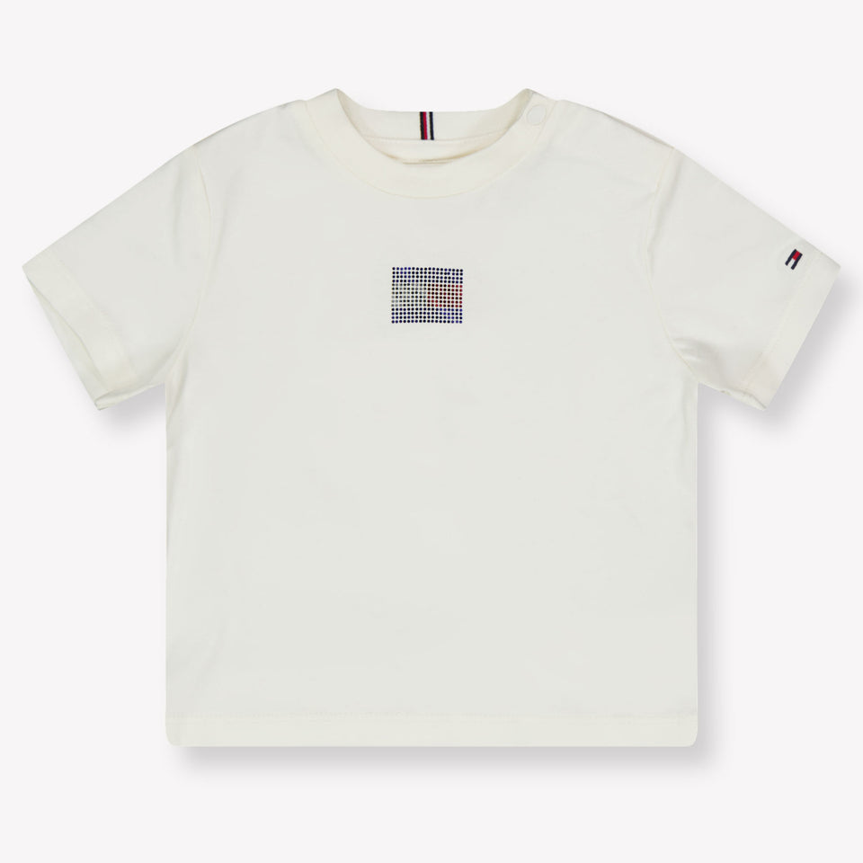 Tommy Hilfiger Baby Meisjes T-Shirt In Off White