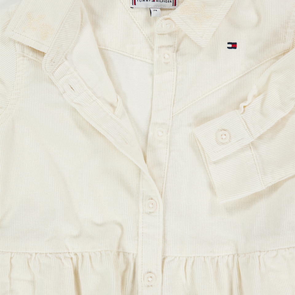 Tommy Hilfiger Baby Meisjes Jurk In Off White