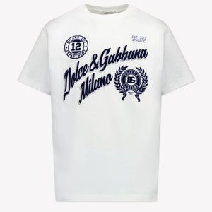 Dolce & Gabbana Kinder Jongens T-Shirt In Wit