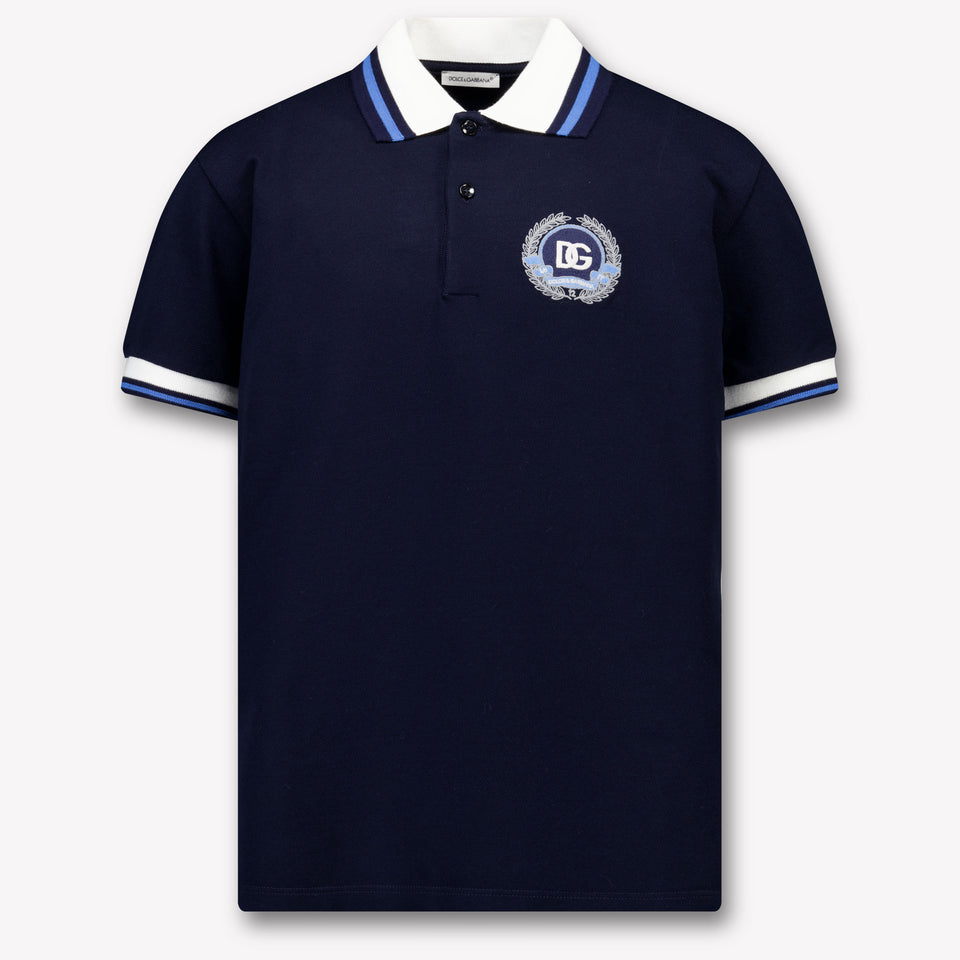 Dolce & Gabbana Kids Boys Polo  Navy