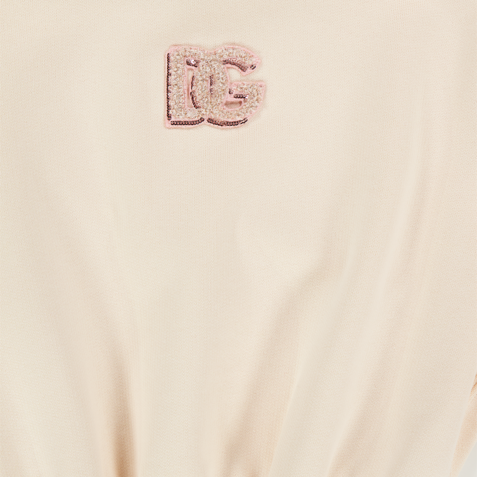 Dolce & Gabbana Kids Girls Dress Light Pink