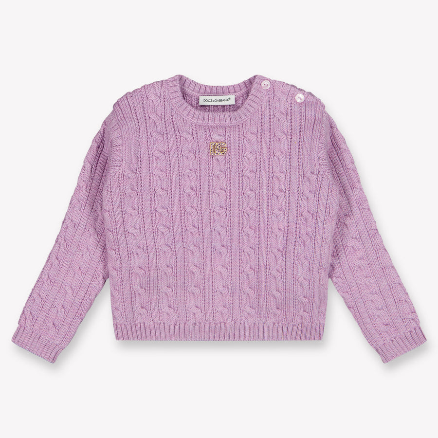 Dolce & Gabbana Baby Meisjes Trui In Lila