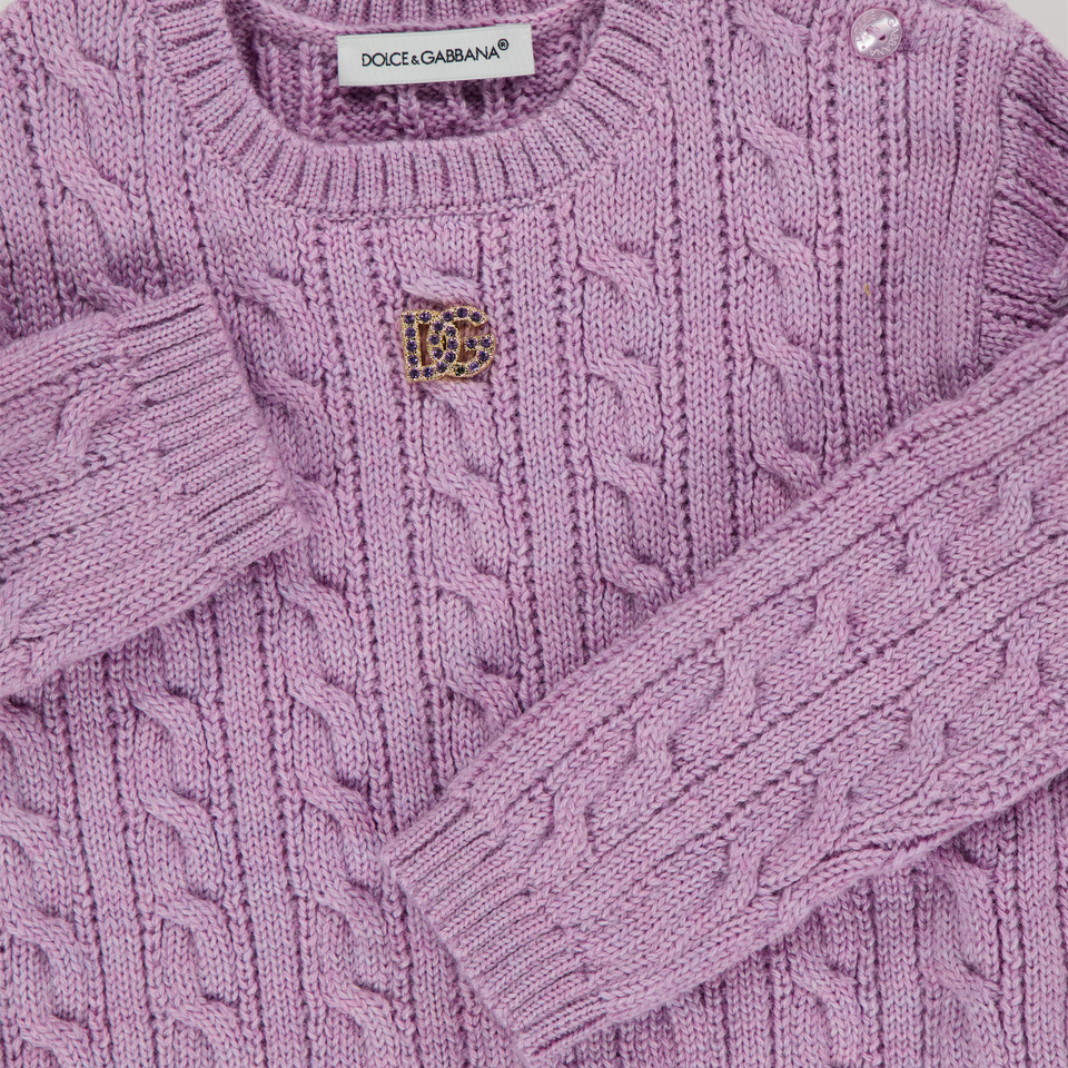 Dolce & Gabbana Baby Girls Sweater  Lilac