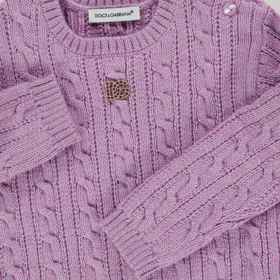 Dolce & Gabbana Baby Meisjes Trui In Lila