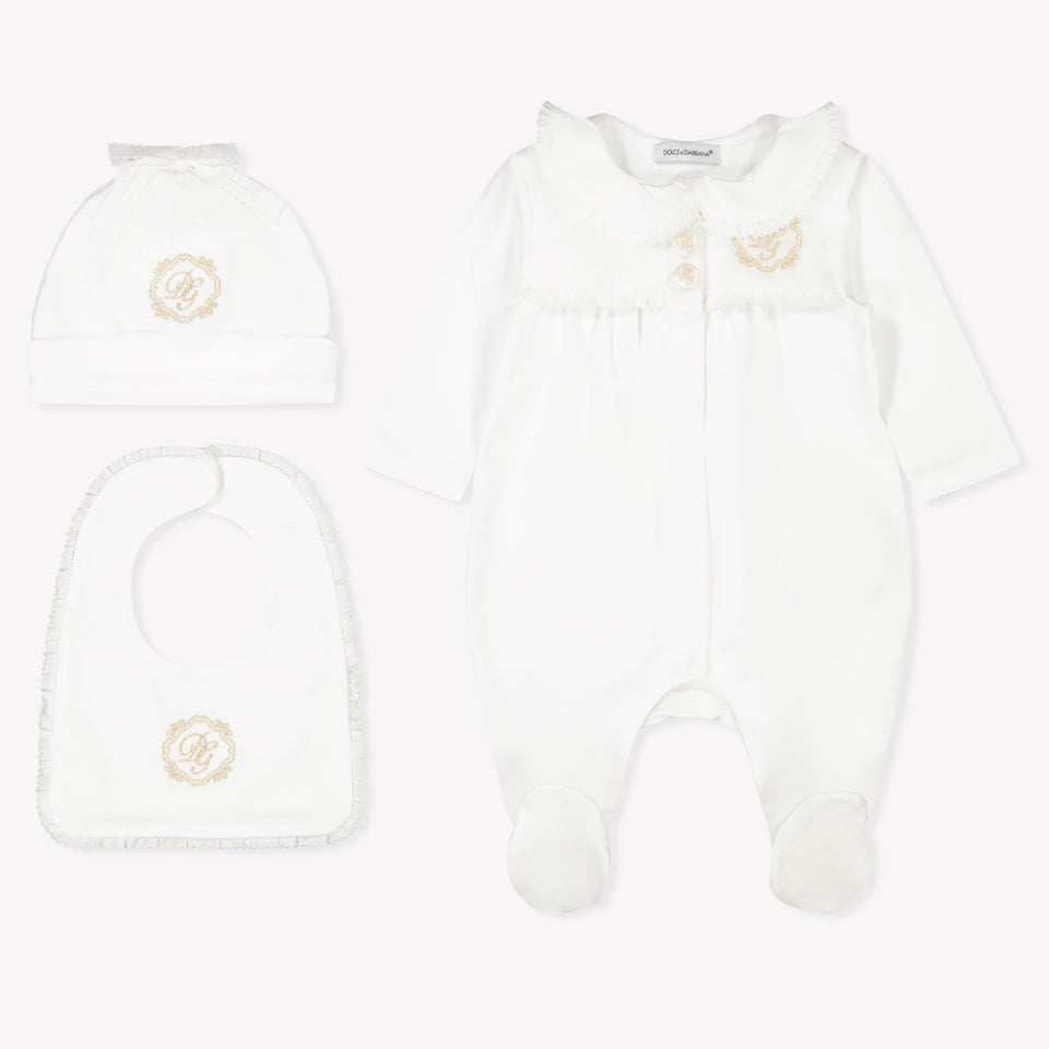 Dolce & Gabbana Baby Girls Playsuit  White