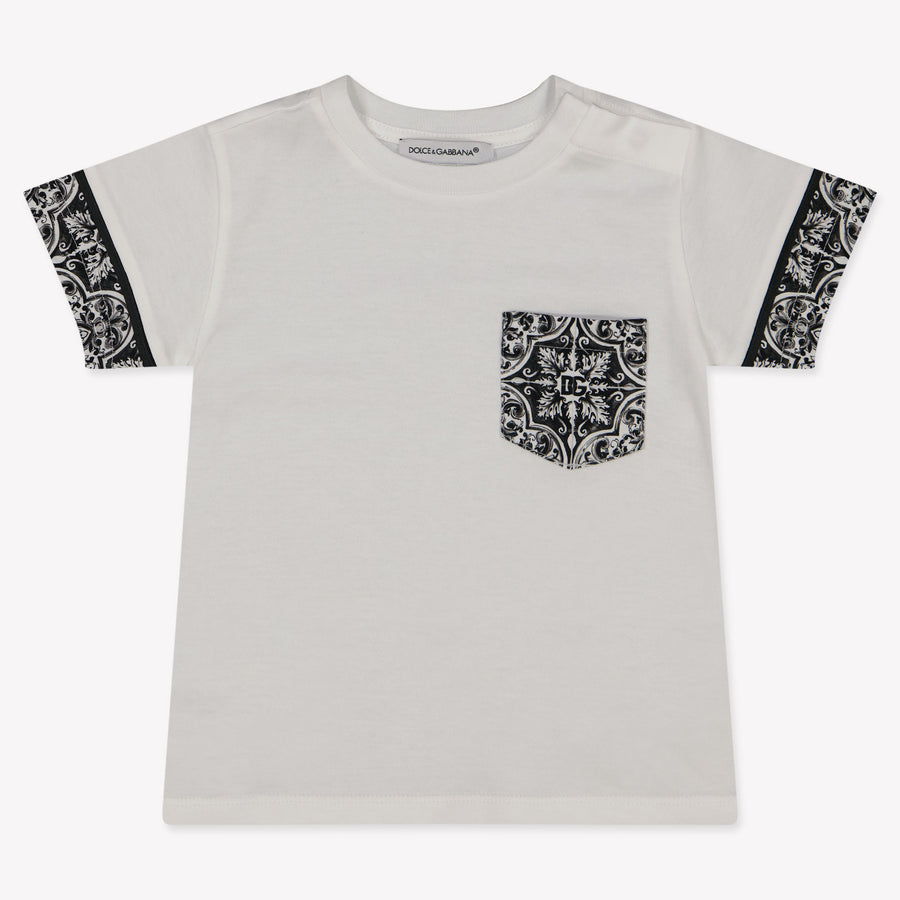 Dolce & Gabbana Baby Jongens T-Shirt In Wit