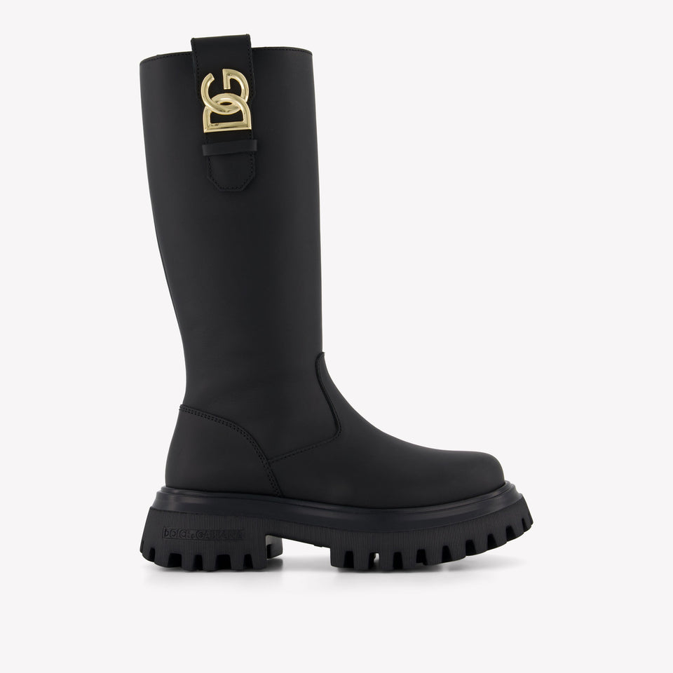 Dolce & Gabbana Meisjes Laarzen In Zwart