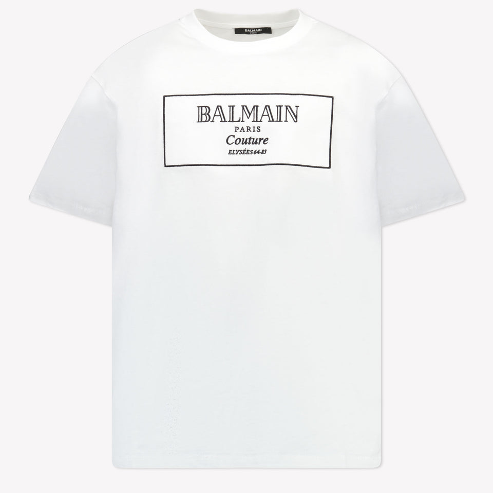 Balmain Kinder Meisjes T-Shirt In Wit