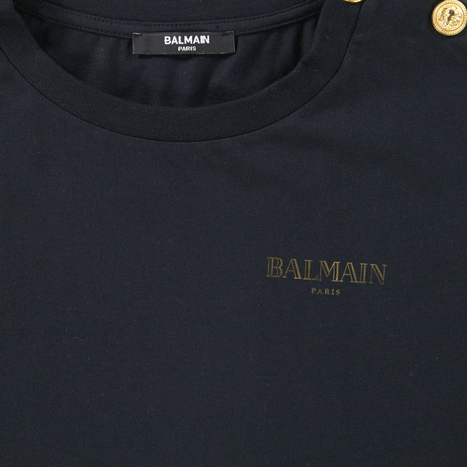 Balmain Kinder Meisjes T-Shirt In Zwart