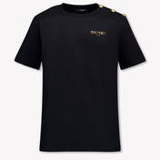 Balmain Kinder Meisjes T-Shirt In Zwart