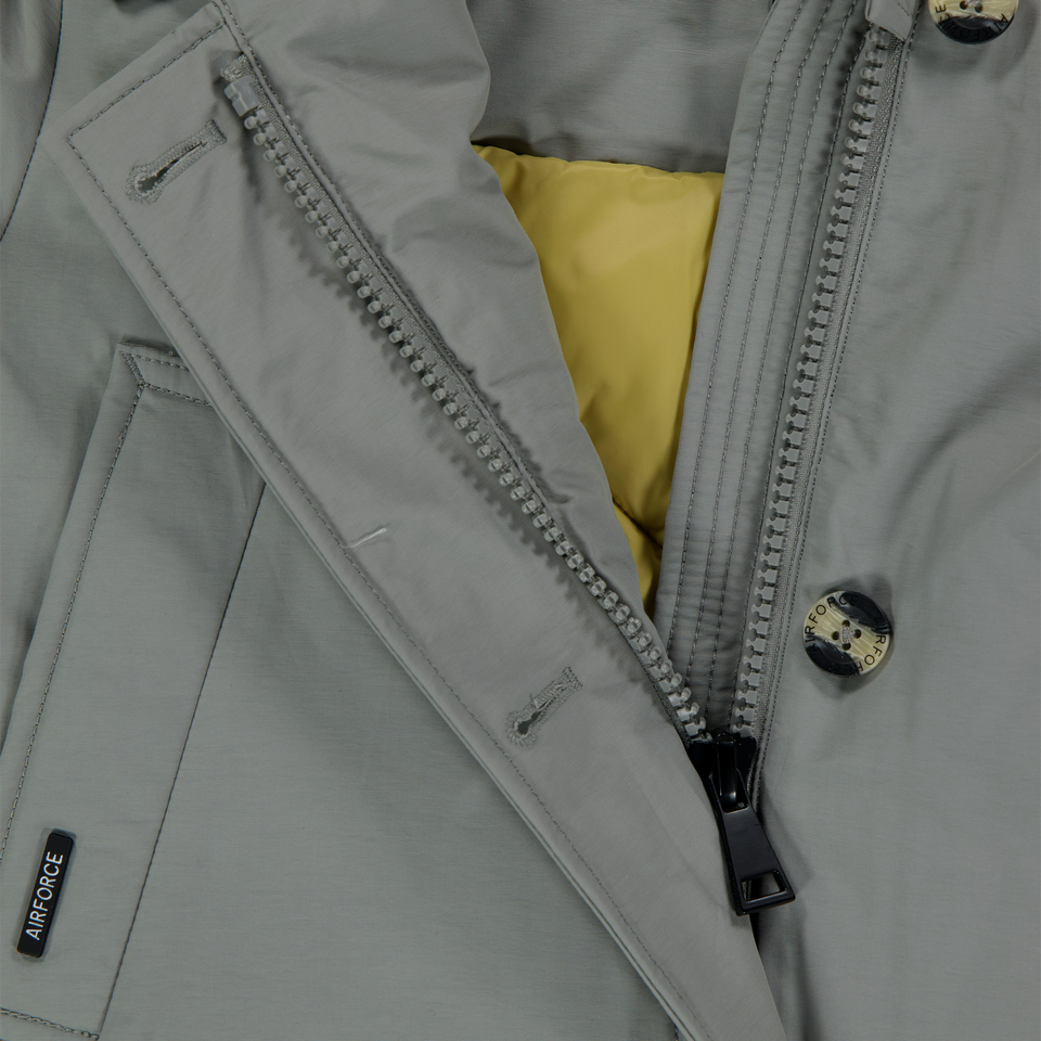 Airforce Kids Girls Winter Coat  Light Gray