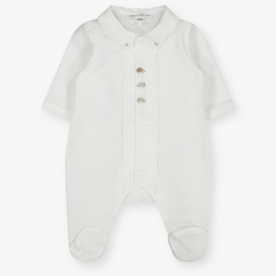 Tarte Et Chocolat Baby Boys Playsuit  White