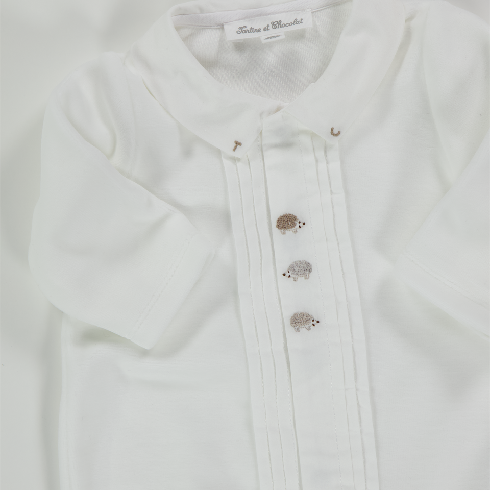 Tarte Et Chocolat Baby Boys Playsuit  White