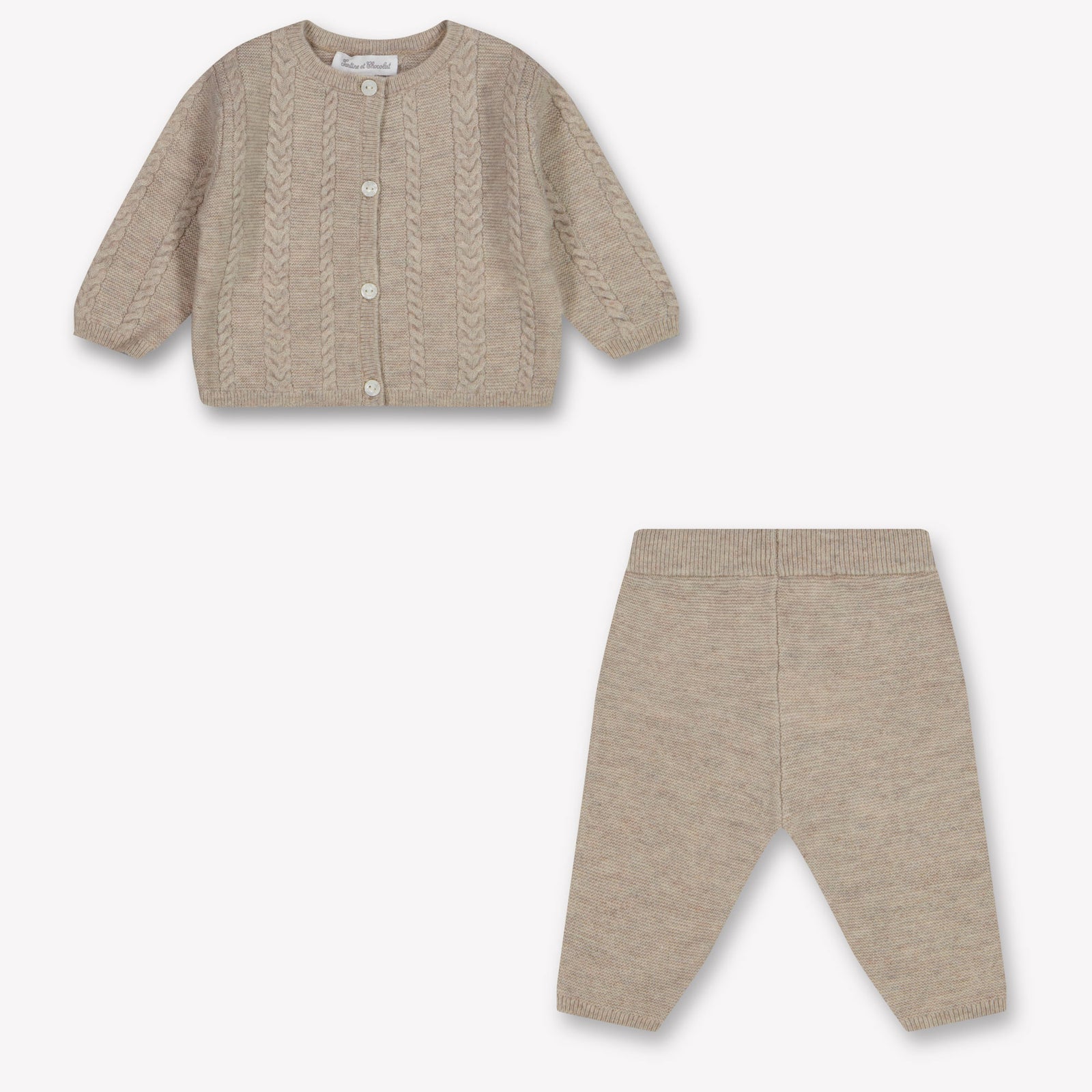 Tarte Et Chocolat Baby Unisex Playsuit  Beige