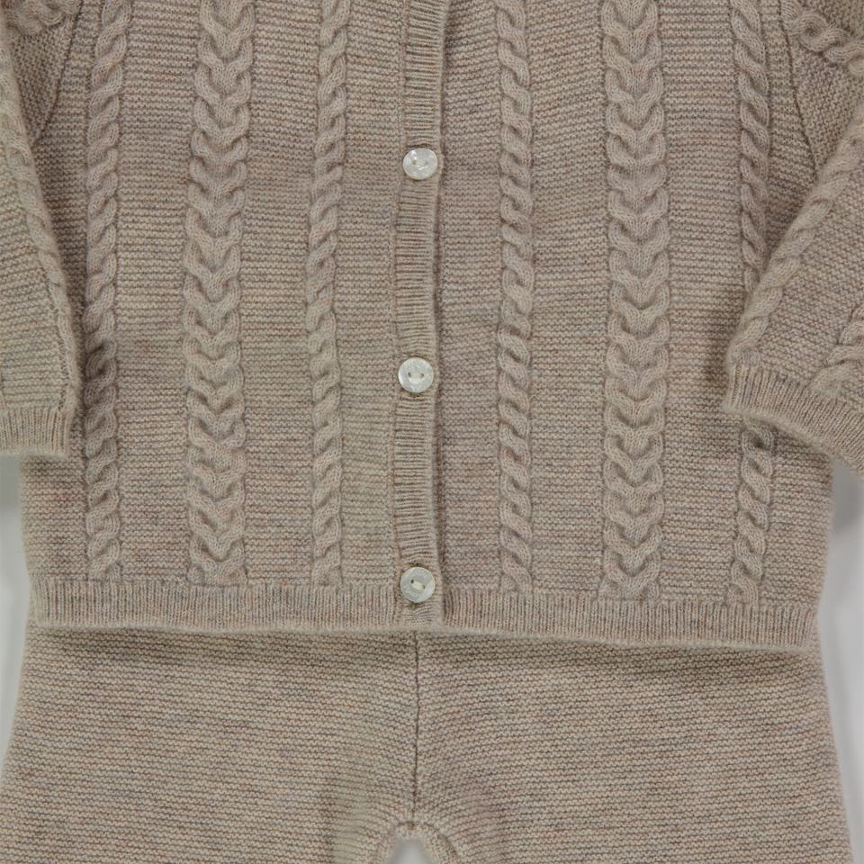 Tarte Et Chocolat Baby Unisex Playsuit  Beige