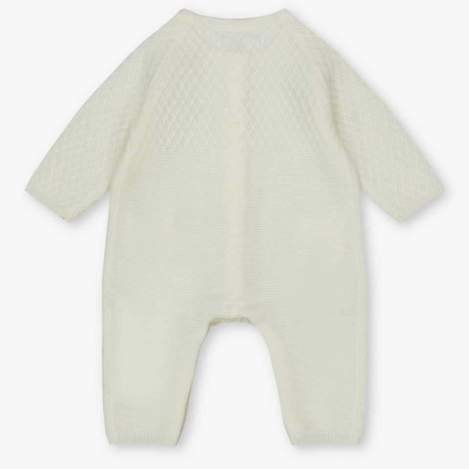Tarte Et Chocolat Baby Unisex Playsuit  Offwhite