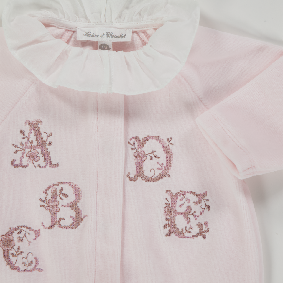 Tarte Et Chocolat Baby Girls Playsuit  Light Pink