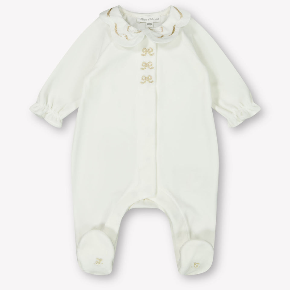 Tarte Et Chocolat Baby Girls Playsuit  White