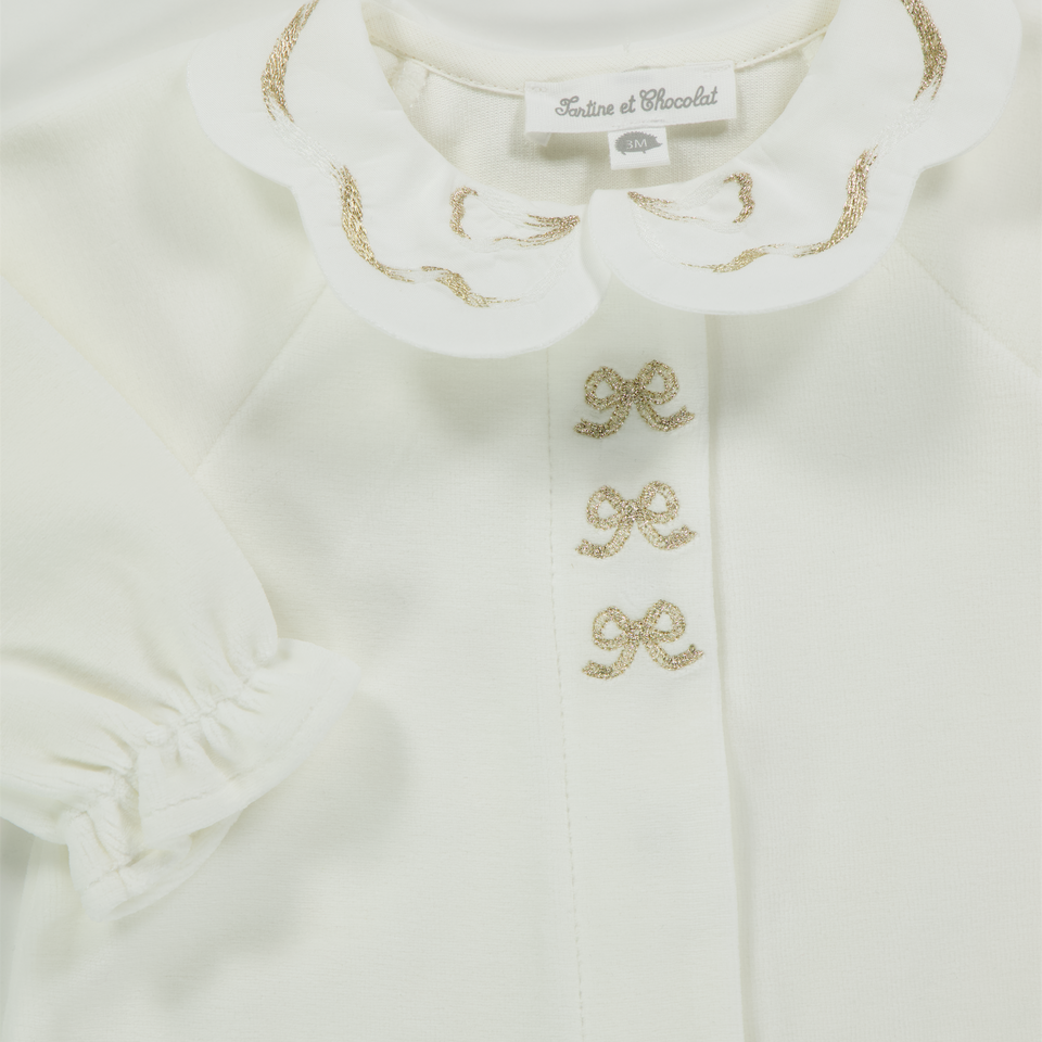 Tarte Et Chocolat Baby Girls Playsuit  White