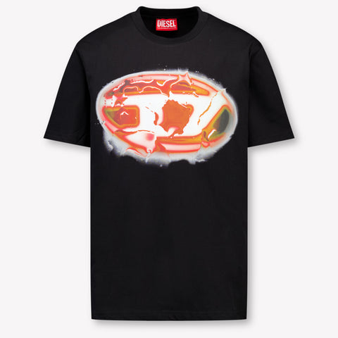 Diesel Kinder Jongens T-Shirt In Zwart