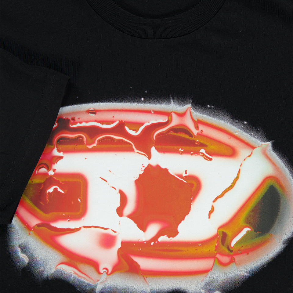 Diesel Kinder Jongens T-Shirt In Zwart