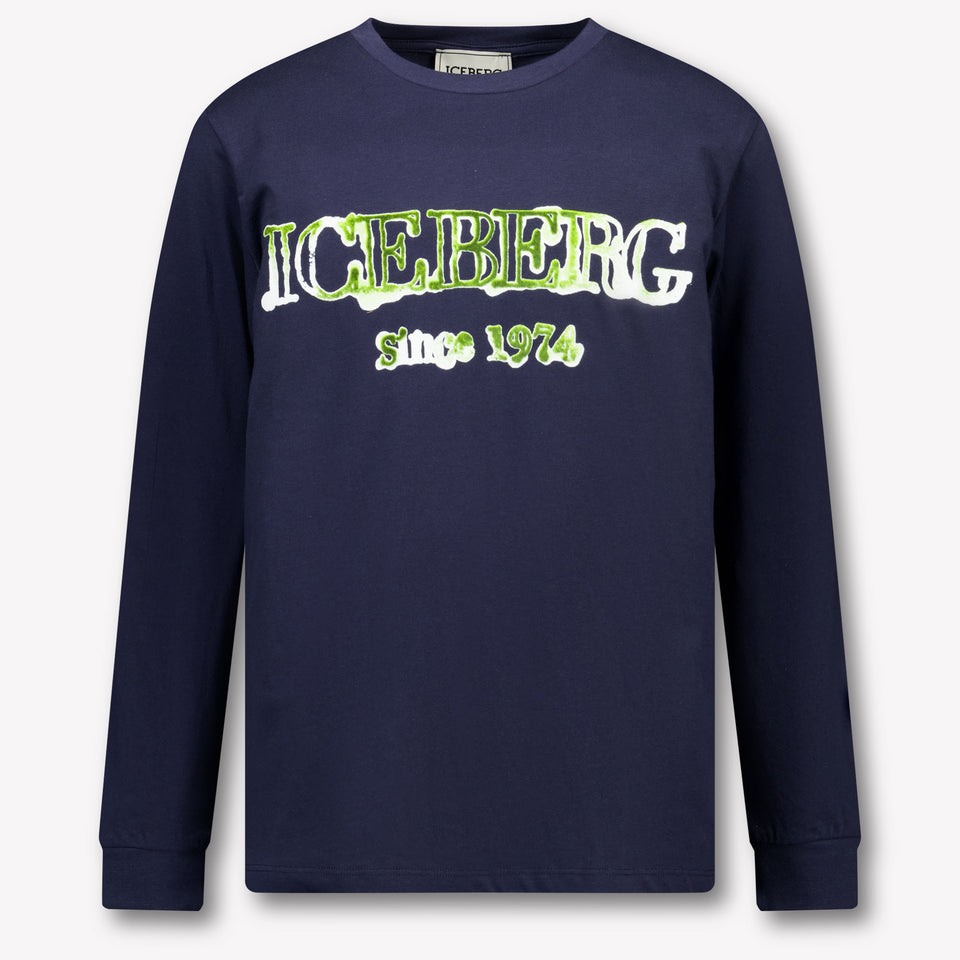 Iceberg Kinder Jongens T-Shirt In Navy