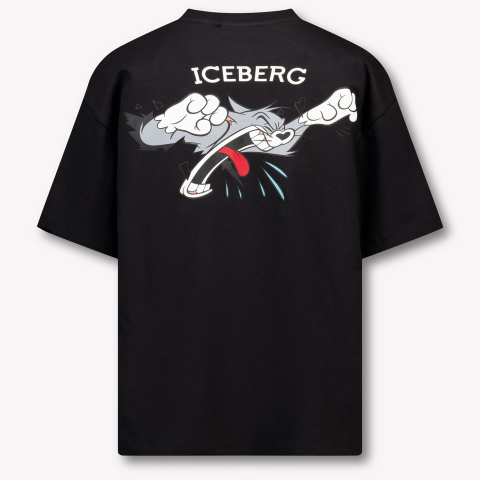 Iceberg Kinder Jongens T-Shirt In Zwart