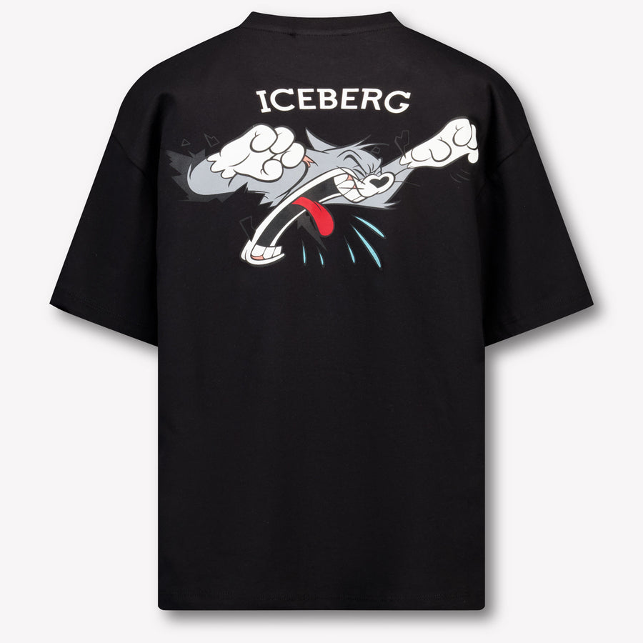 Iceberg Kinder Jongens T-Shirt In Zwart