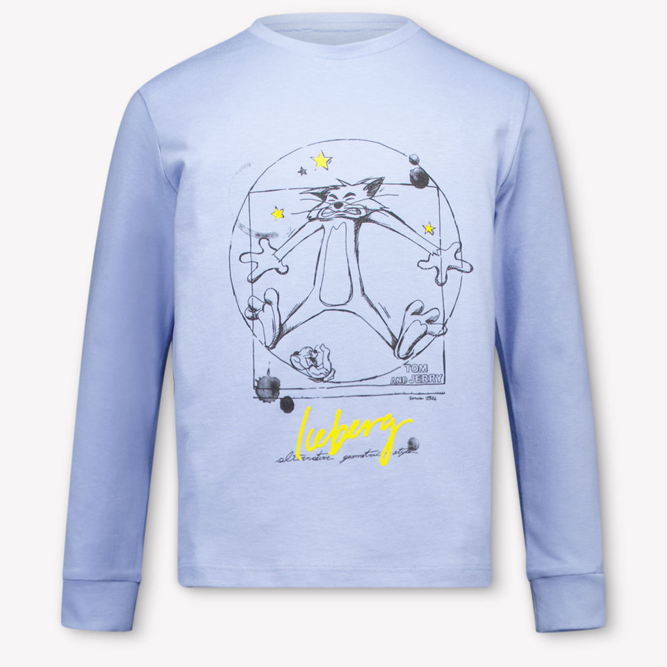 Iceberg Kinder Jongens T-Shirt In Licht Blauw