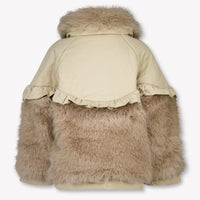 Donsje Amsterdam Kinder Meisjes Faux Fur Jassen In Beige