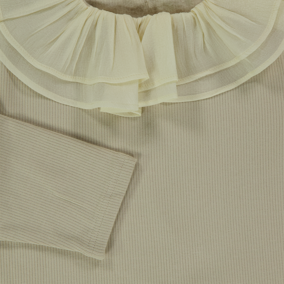 Donsje Amsterdam Kinder Meisjes T-Shirt In Licht Beige