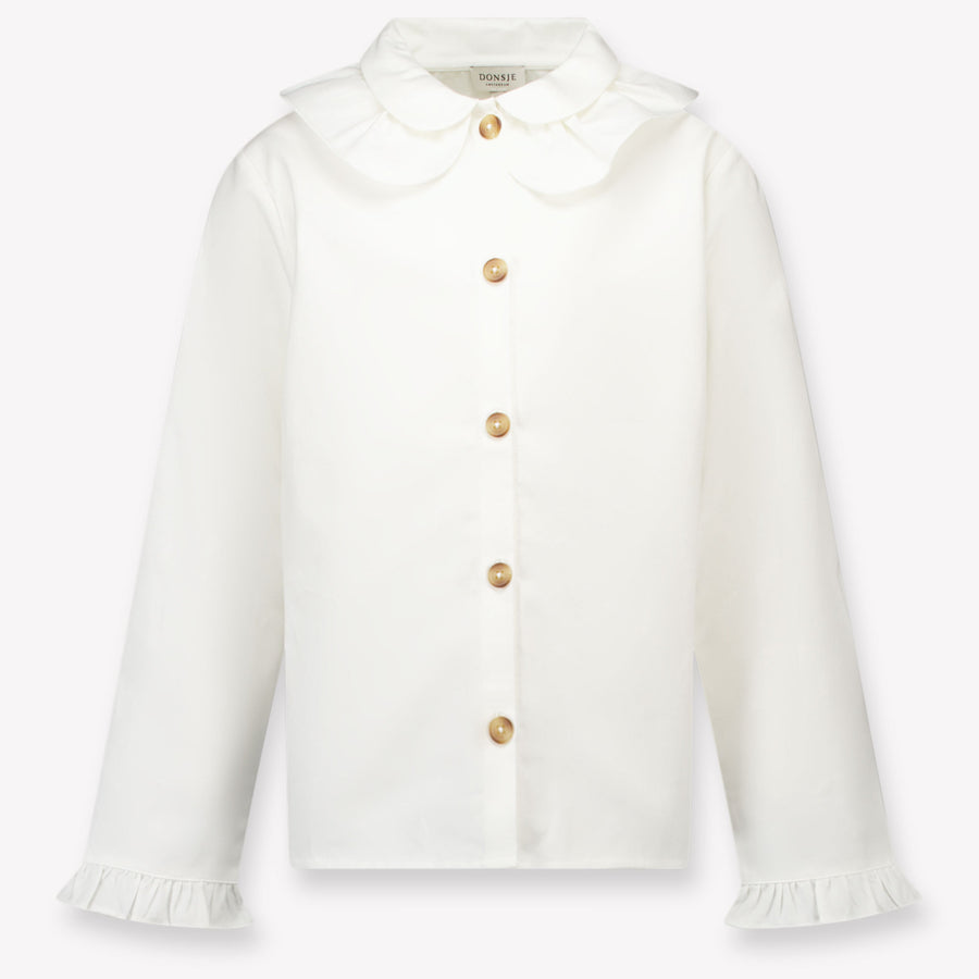 Donsje Amsterdam Kinder Meisjes Blouse In Off White