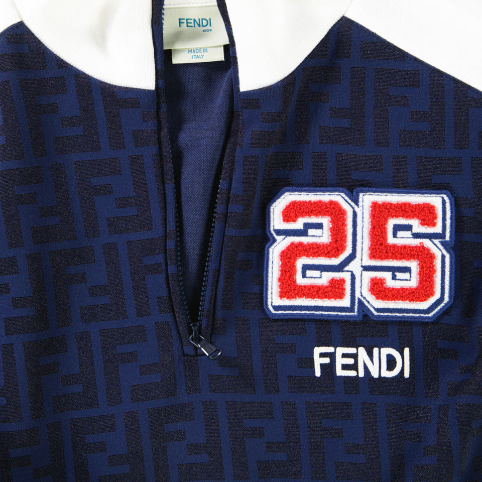 Fendi Kids Girls Dress Navy