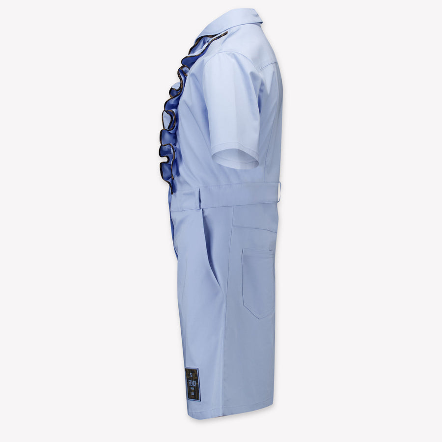 Fendi Kinder Meisjes Jurk In Licht Blauw