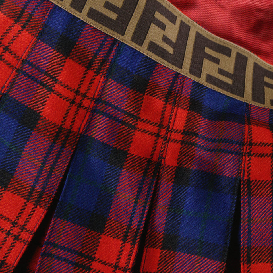 Fendi Kids Girls Skirt Red