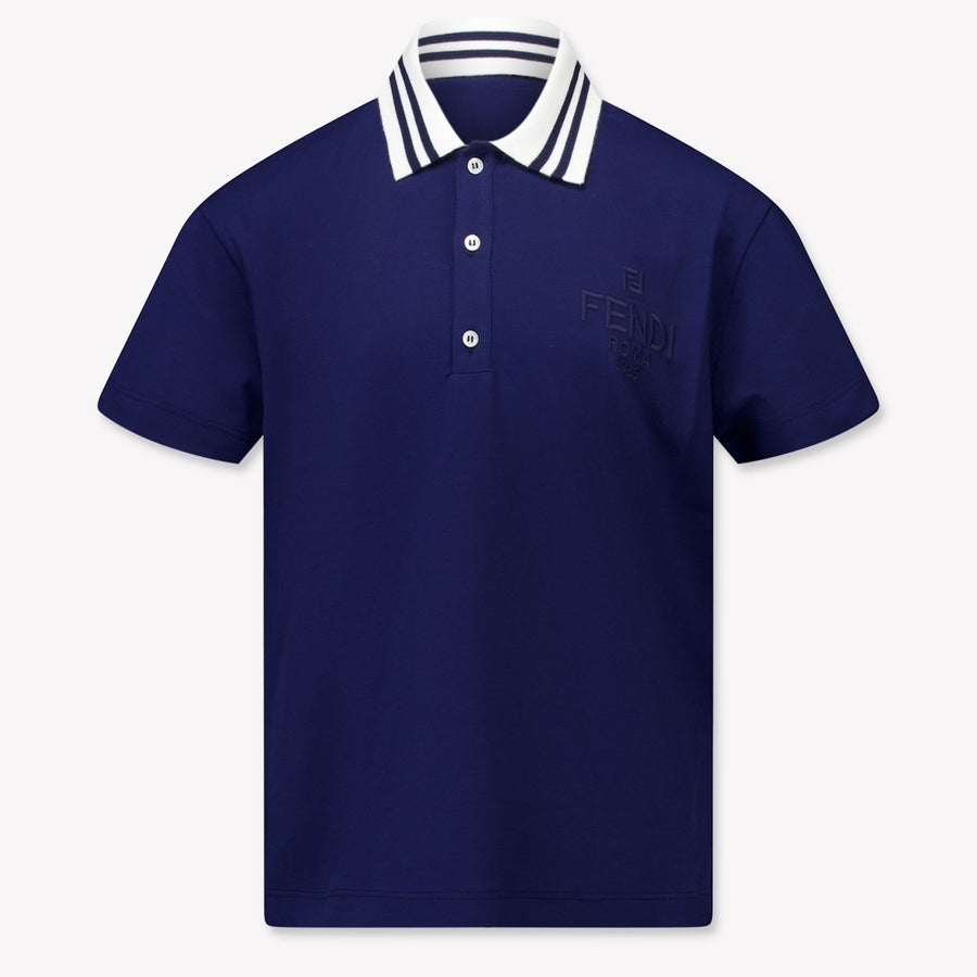 Fendi Boys Polo Shirt in Navy