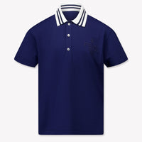 Fendi Kids Boys Polo  Navy