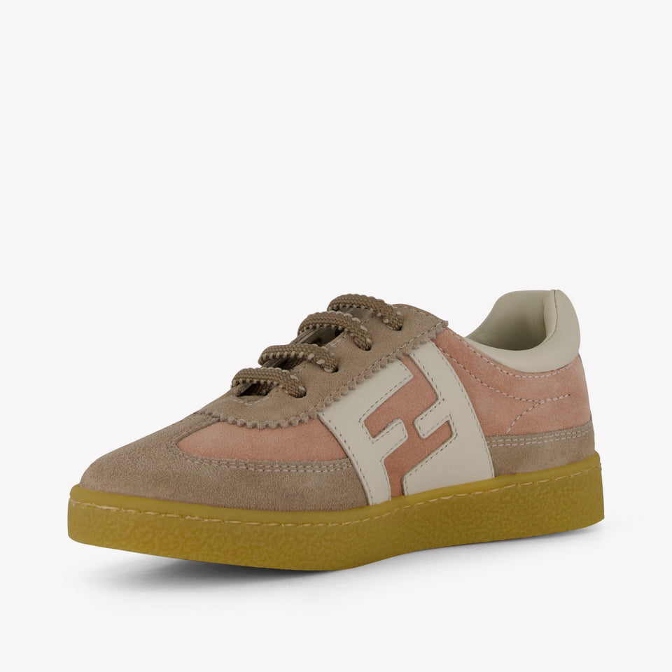 Fendi Unisex Sneakers  Beige