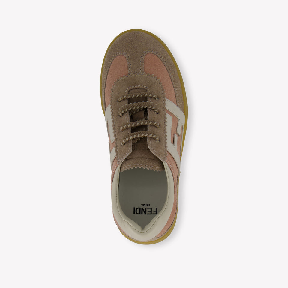 Fendi Unisex Sneakers  Beige
