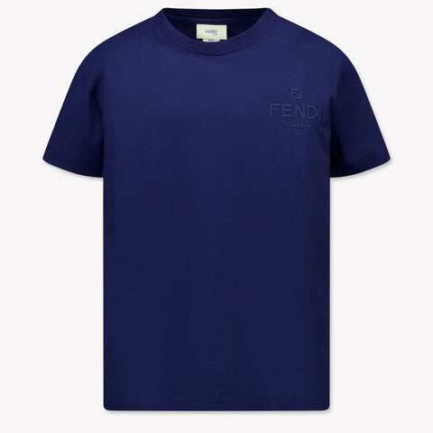 Fendi Kids Unisex T-Shirt  Navy