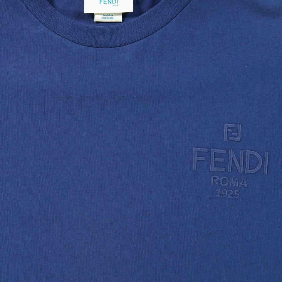 Fendi Kids Unisex T-Shirt  Navy