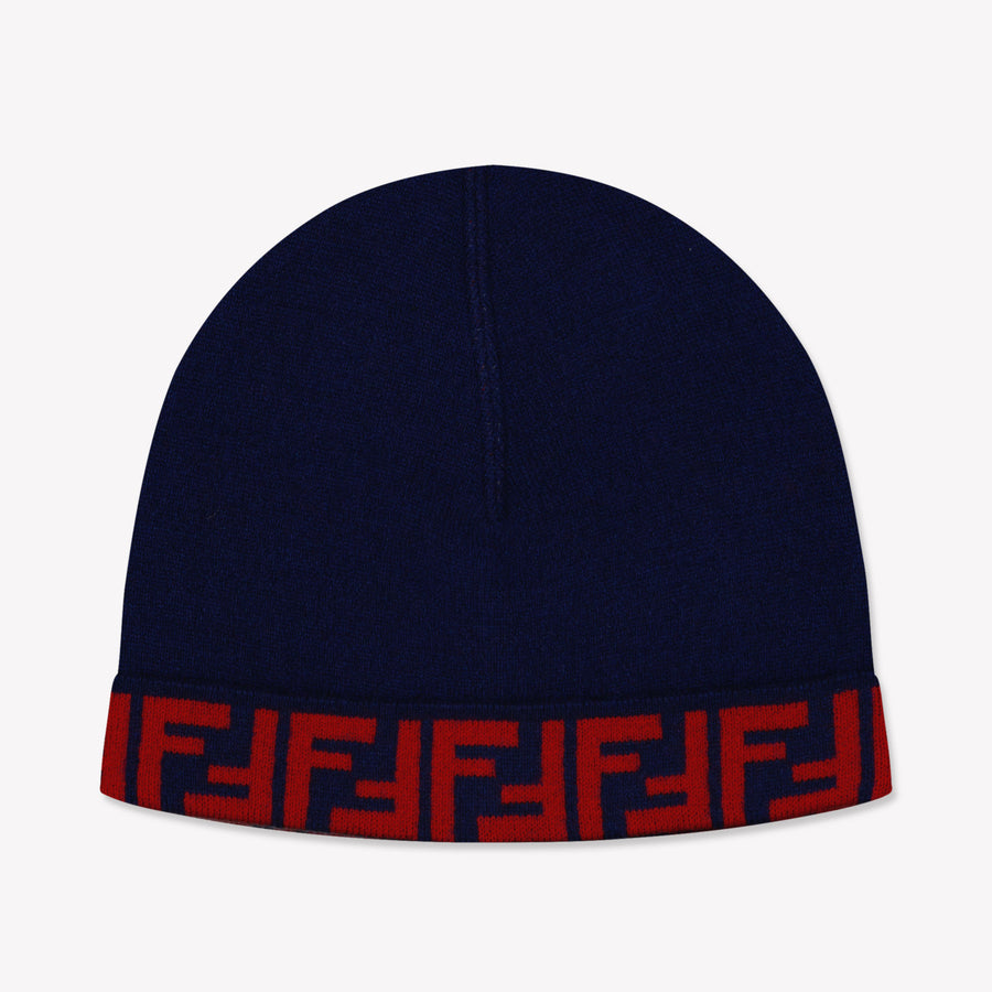 Fendi Kinder Unisex Muts In Navy