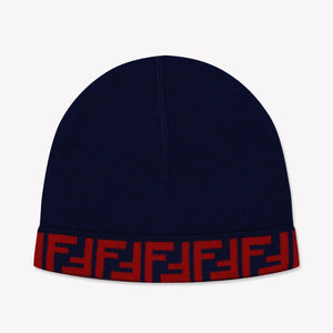 Fendi Kinder Unisex Muts In Navy