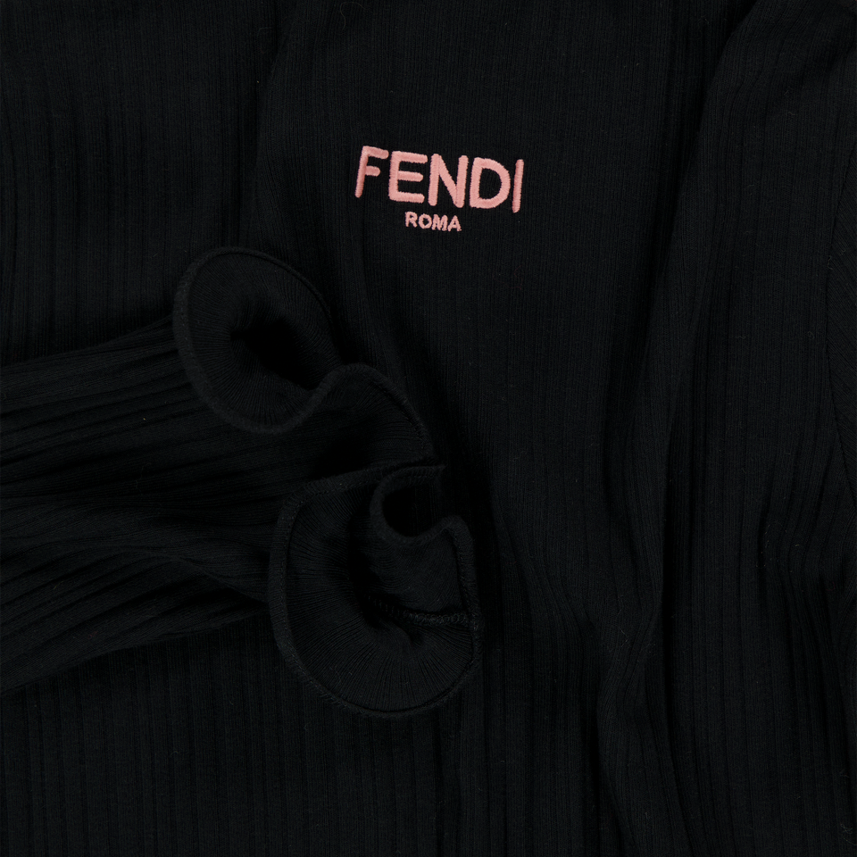 Fendi Kinder Meisjes Jurk In Zwart