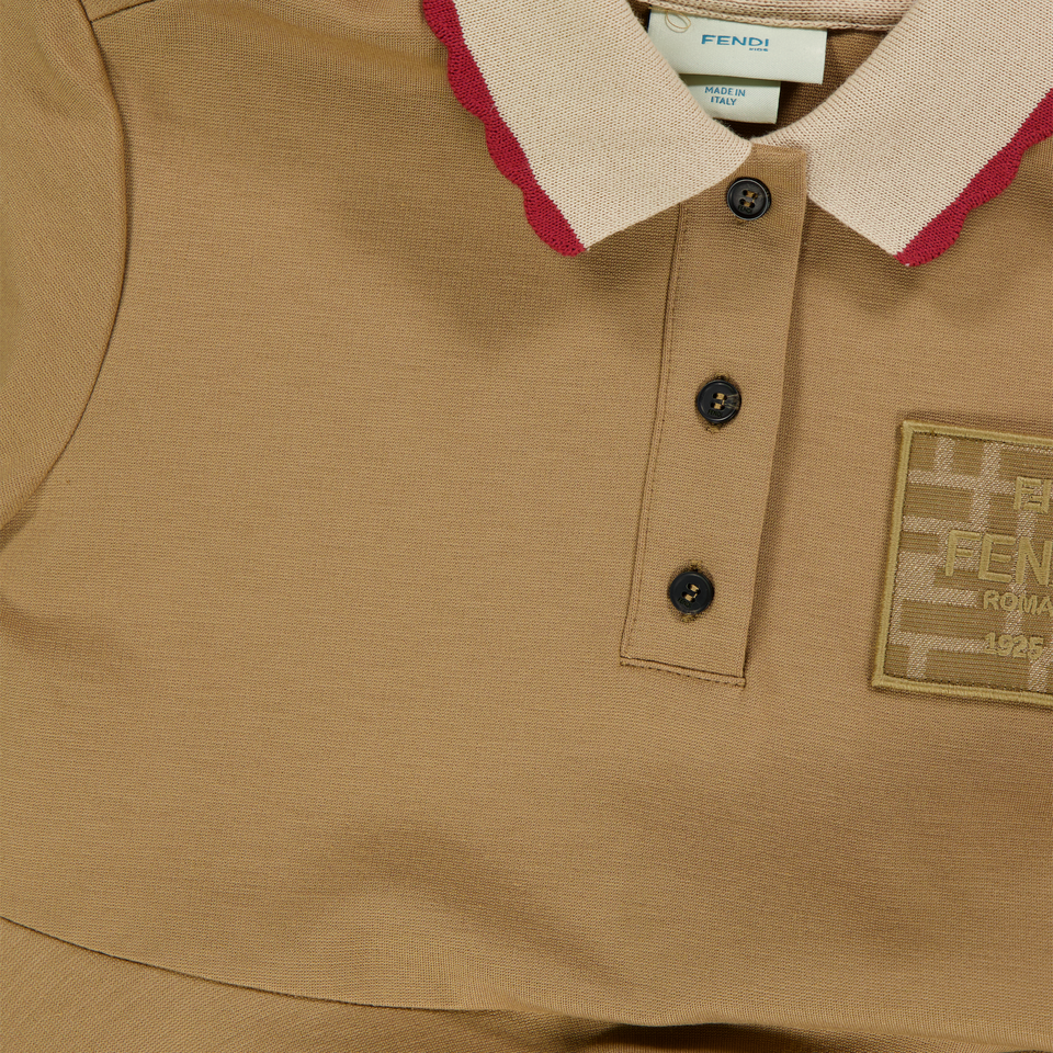 Fendi Kids Girls Dress Camel
