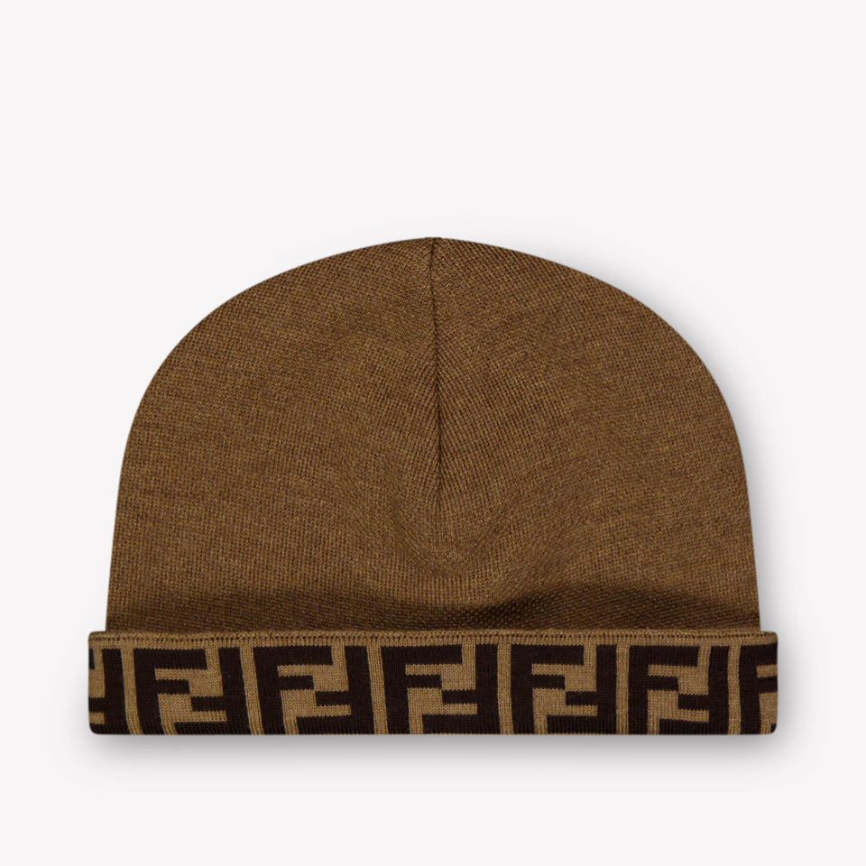 Fendi Kinder Unisex Muts In Camel
