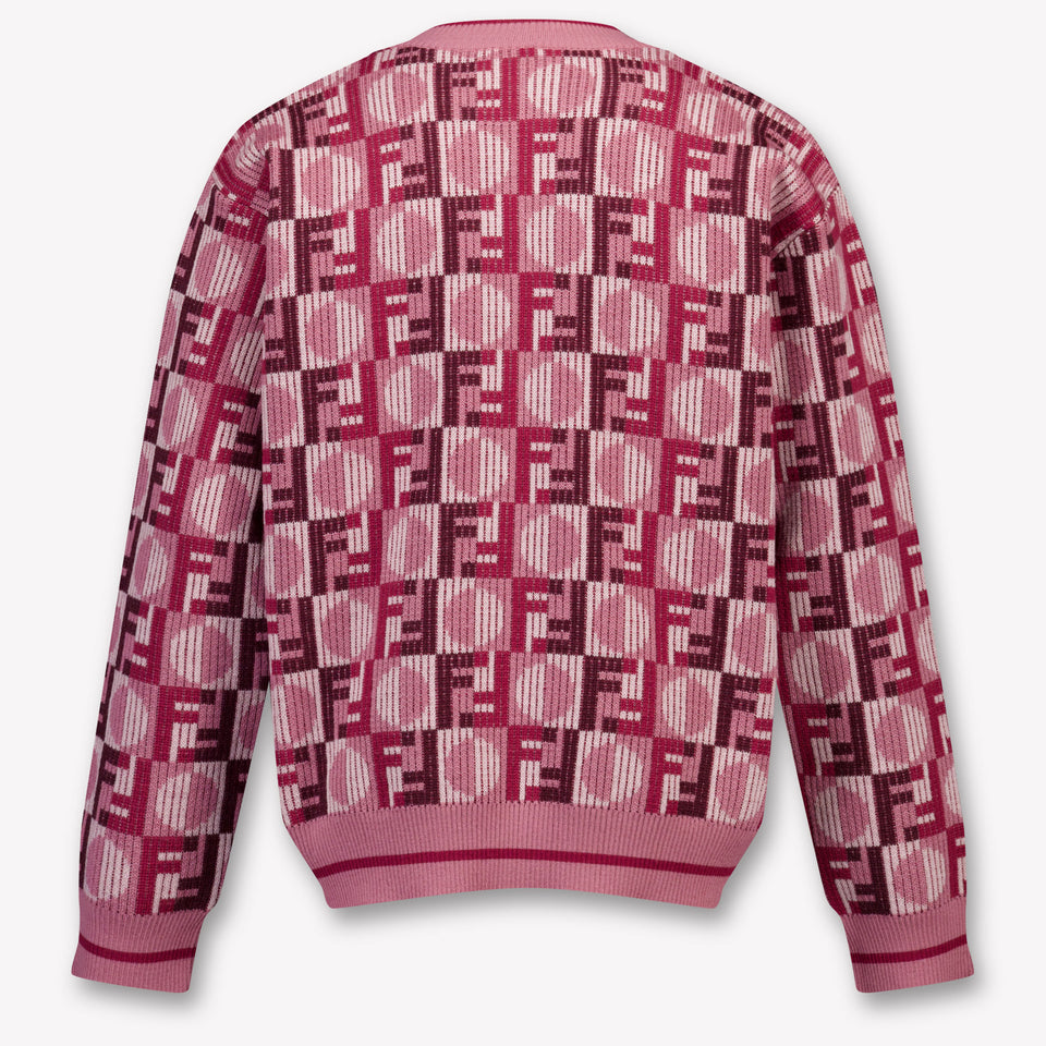 Fendi Kids Girls Sweater Pink