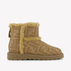 Fendi Unisex Laarzen In Beige