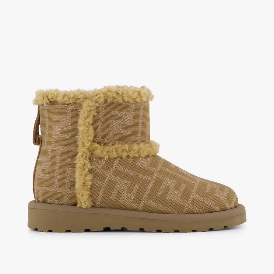 Fendi Unisex Laarzen In Beige